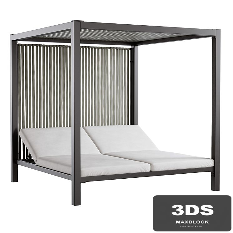 Outdoor garden wicker woven daybed Skyline design Horizon