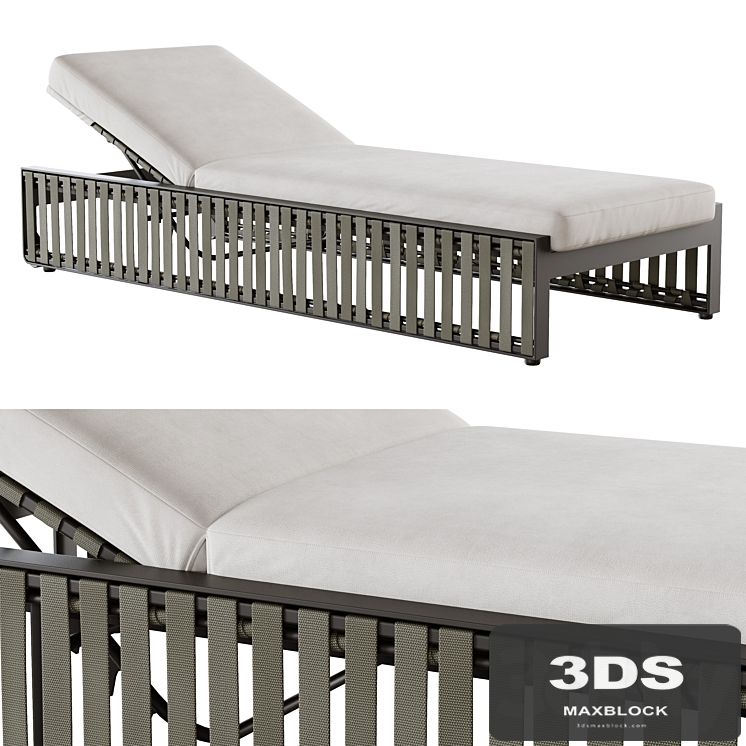 Outdoor garden wicker woven lounger Skyline design Horizon