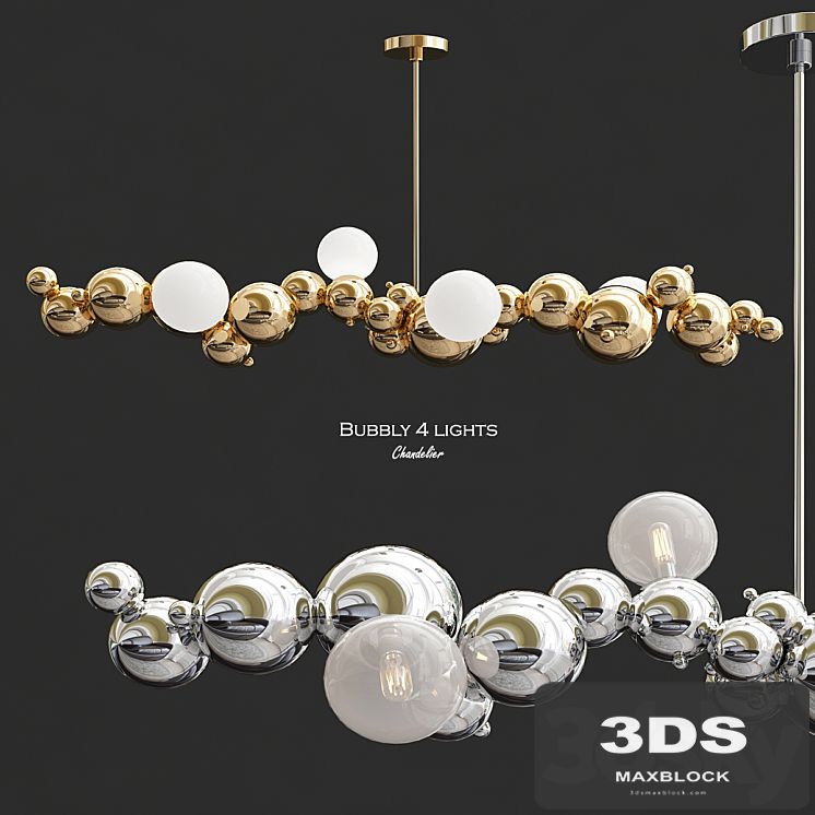 Bubbly 4 light Chandelier