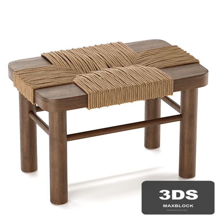 Mahogany Woden Rope Stool