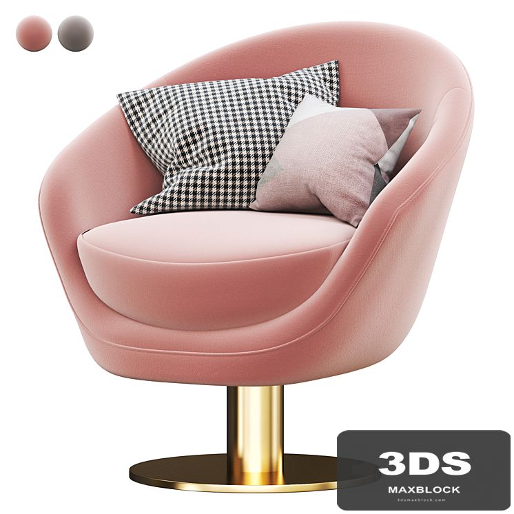 Tonda swivel armchair