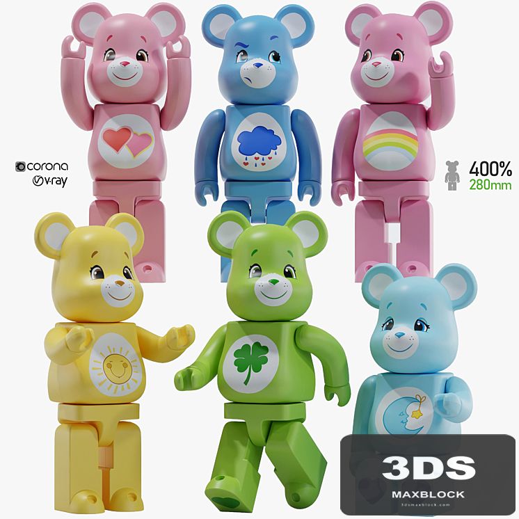 Bearbrick / Care bear / Set