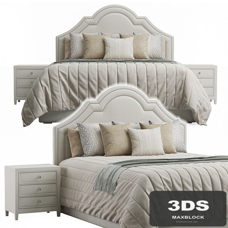 Queen Madison Crown Headboard Bed