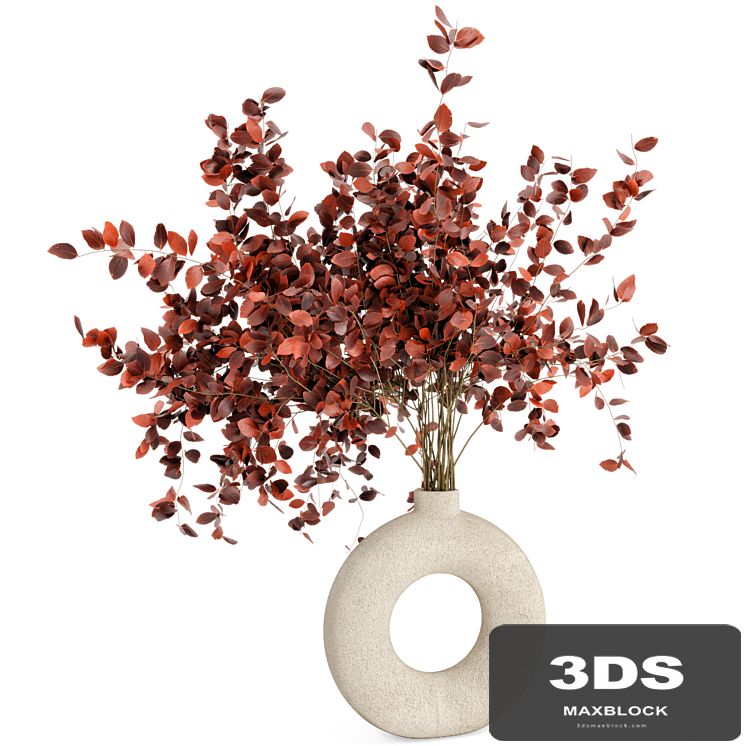 Indoor Plants in Concrete Pots - Set 66
