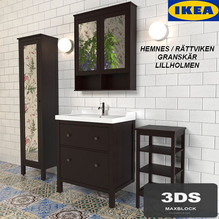 Set of bathroom furniture