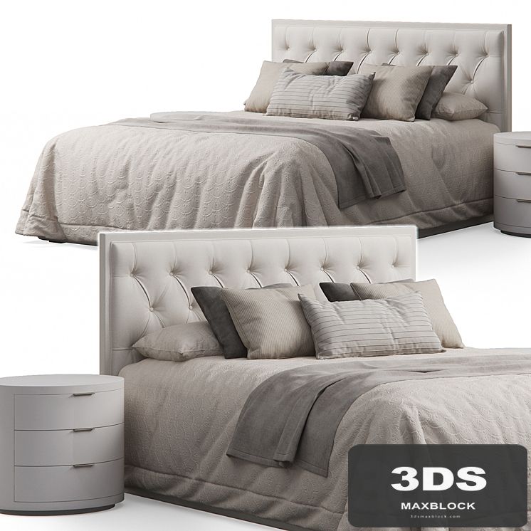 Alix Tufted Headboard Bed