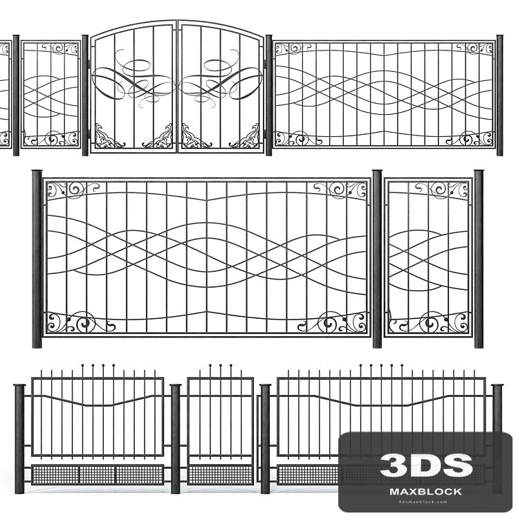 Wrought iron fences - Set 2