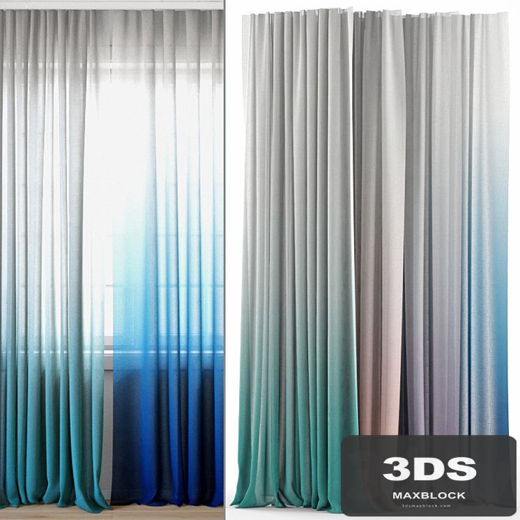 Curtains 129 | Pottery Barn Teen | Ombre Sheer Curtain