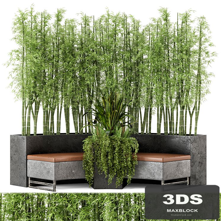 Outdoor Garden set bush and Tree - Garden Set 68