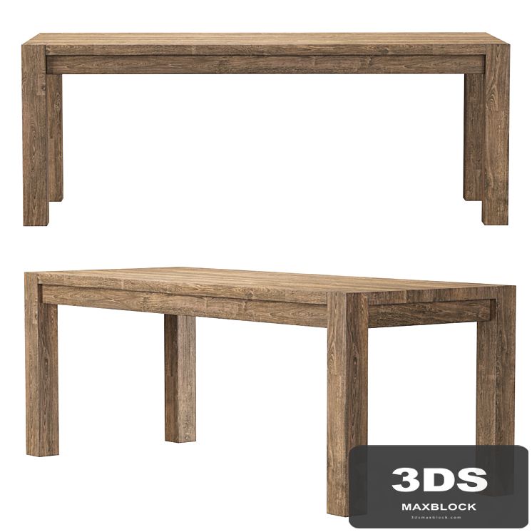 RH Reclaimed Russian Oak Dining Table / Wooden dining table
