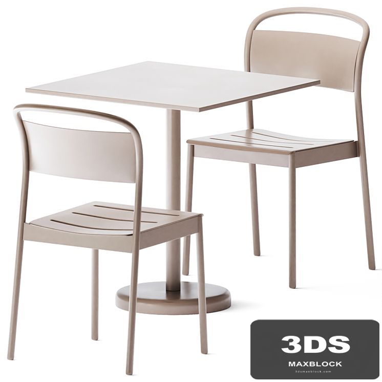 Square Linear Steel Table by Muuto