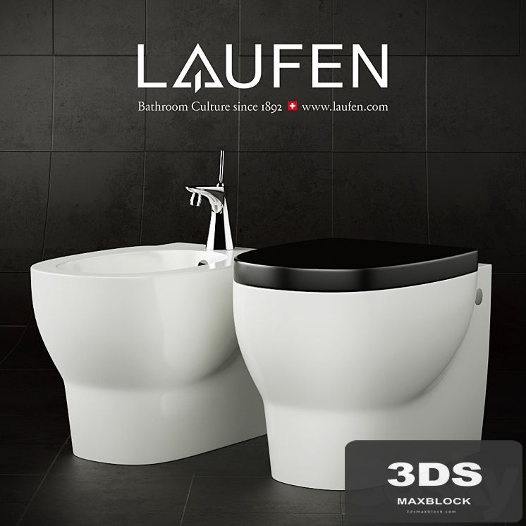 Suspended toilet and bidet Laufen Mimo