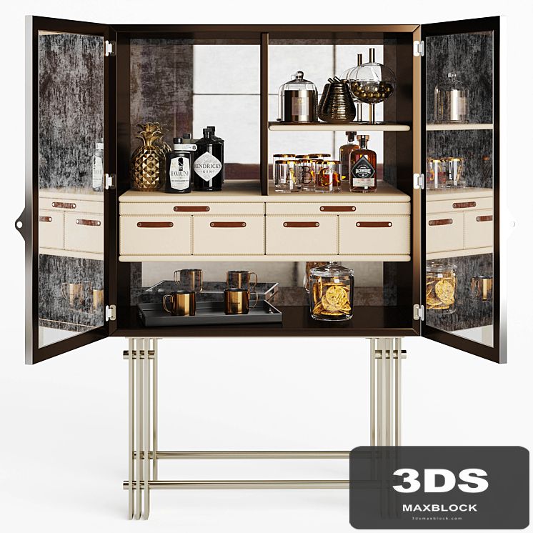 Inedito Asnaghi Vivara Bar cabinet