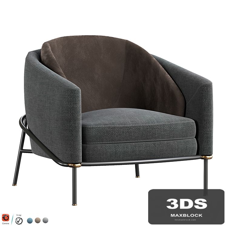 Fil noir armchair