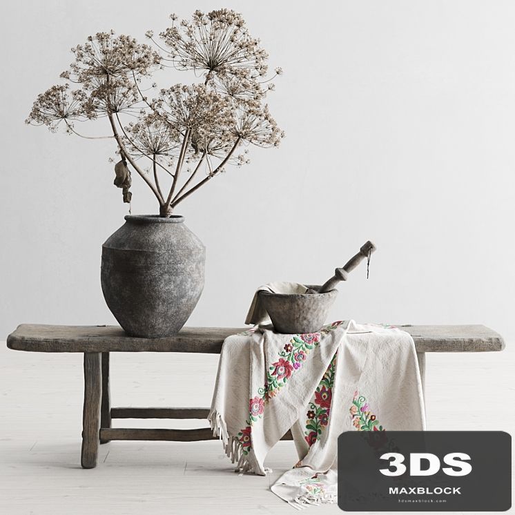 Decorative set in a rustic style