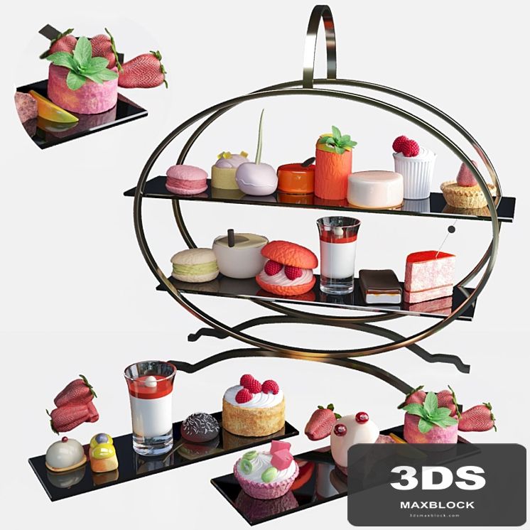 Tray with desserts and sweets at corporate parties