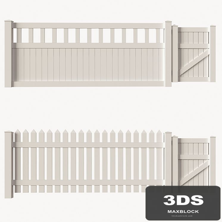 Set of PVC fences + wicket