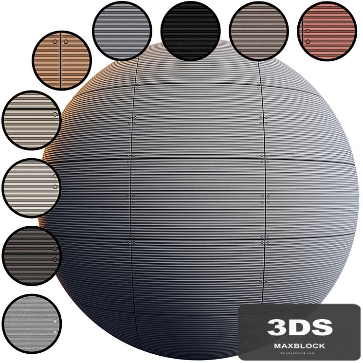 Facade Panel Linea EQUITONE | 10 Color | PBR | Seamless | 4K