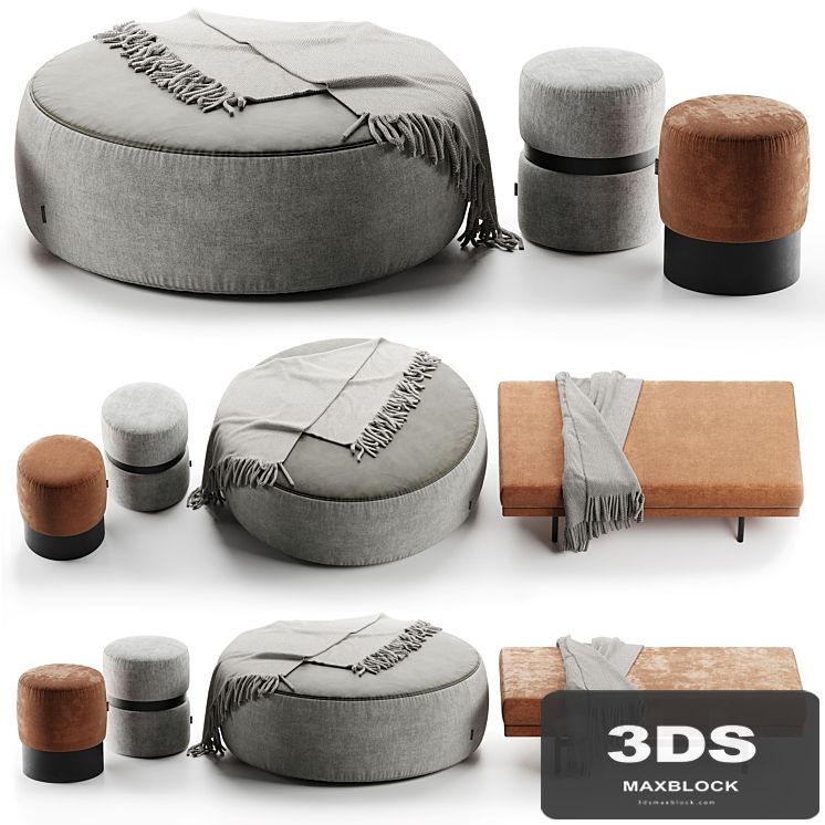 Set pouf laskasas