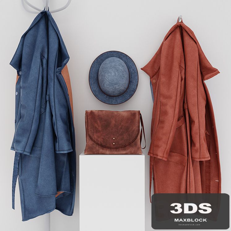 coat hanger-rack and on the hook