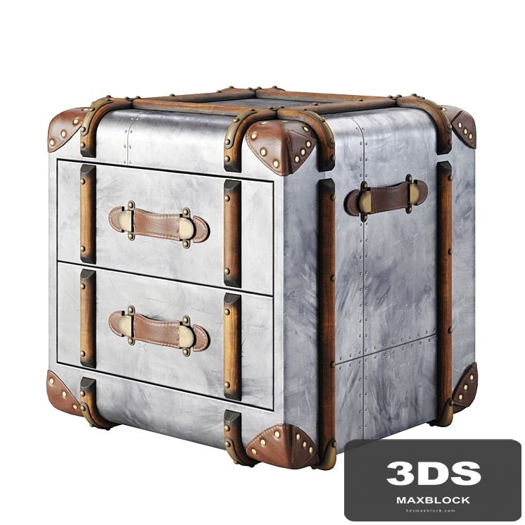 RH Richards Trunk 2-Drawer Cube