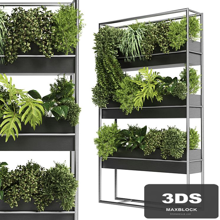 Indoor Plant Plant Stand Metal Vase 02