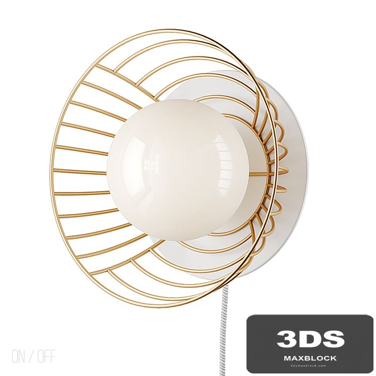 Pink Linework Metal Wall Sconce