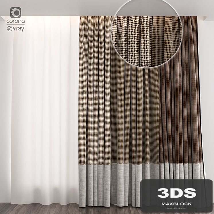 Houndstooth curtains