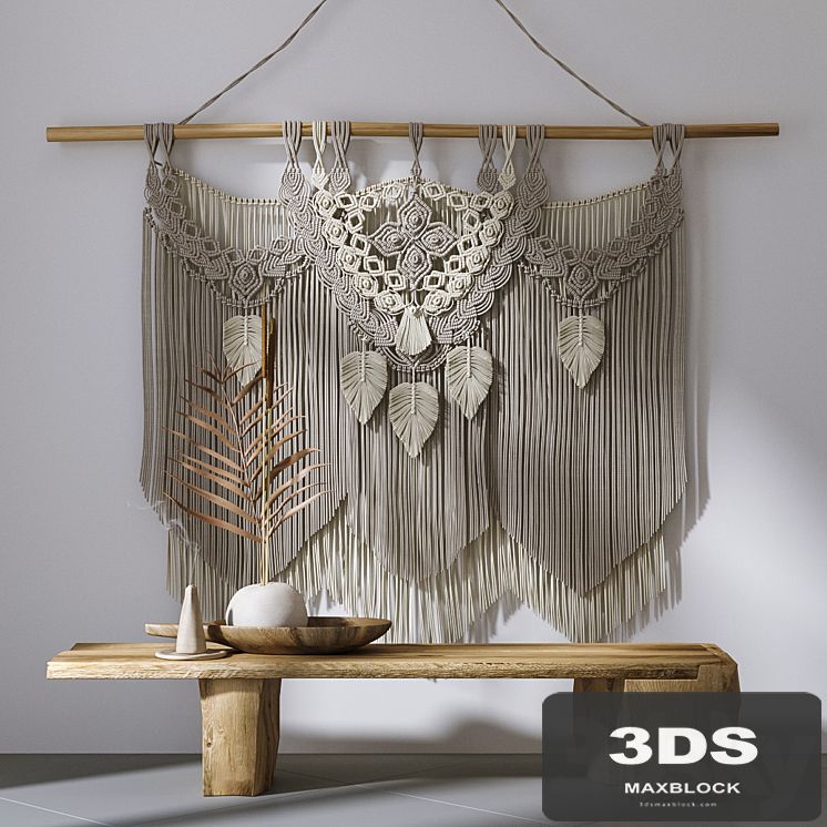 Decorative set with panels Macrame # 2
