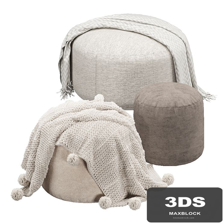 Set of poufs