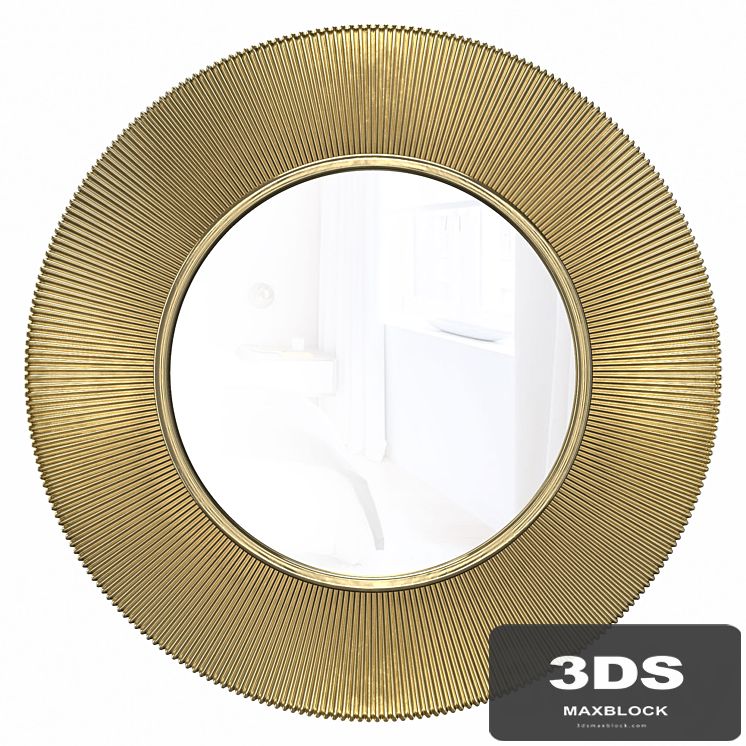Round wall mirror in the frame "Arno"