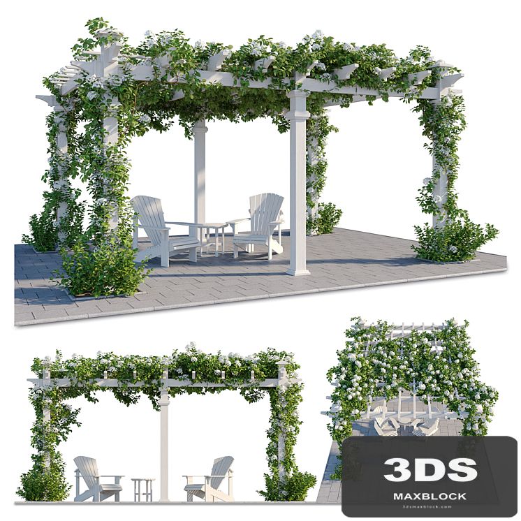 Pergola with Hydrangea