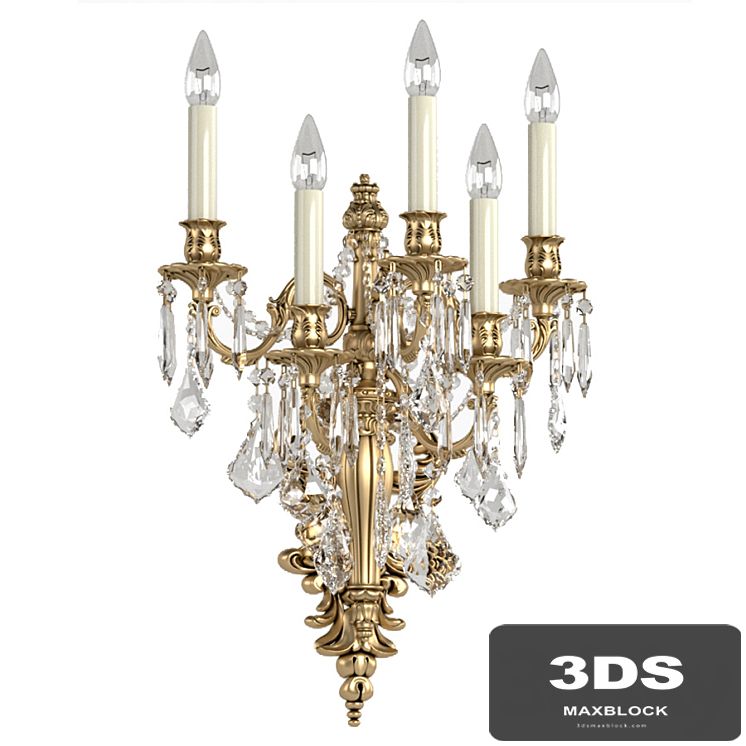 Classic wall lamp Zanaboni.Crystal Wall Sconce