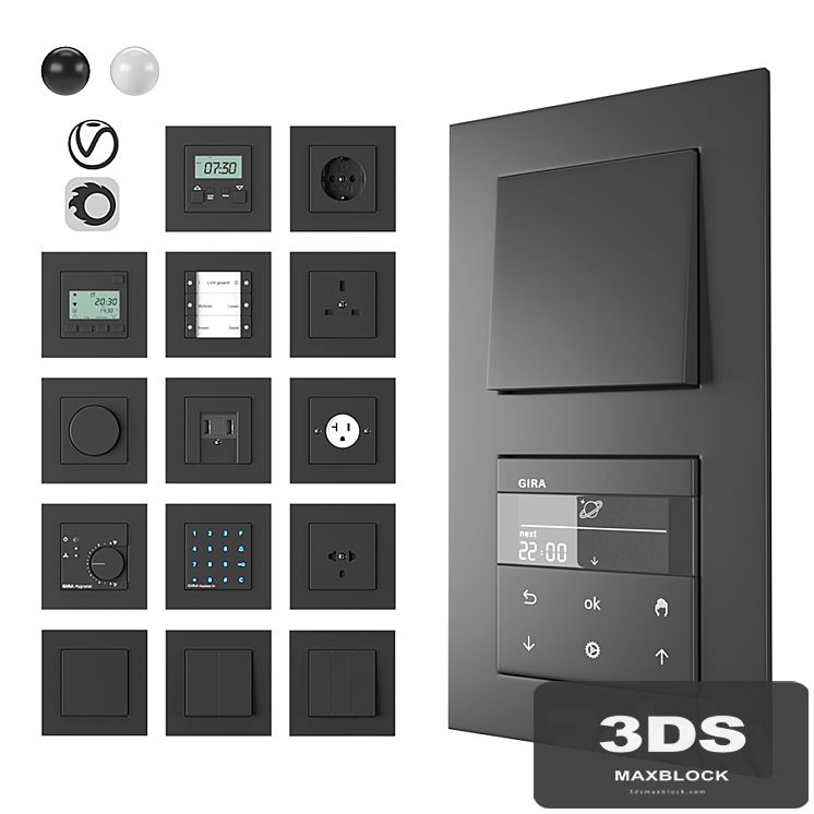 Electronics Gira E2 flat installation