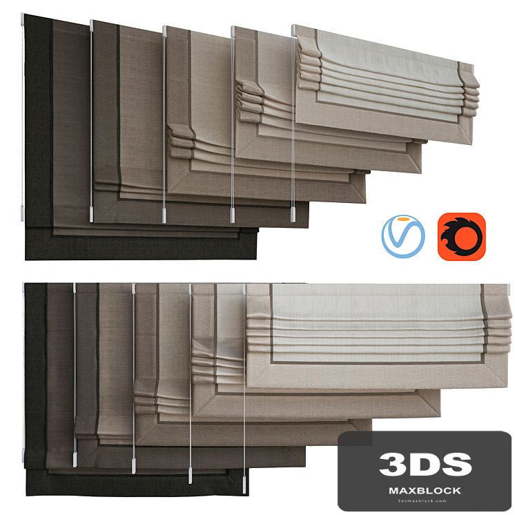 Set of Roman blinds 11