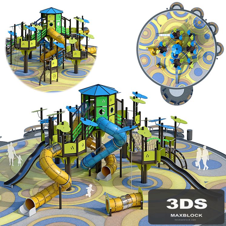 Large children playground. Playground