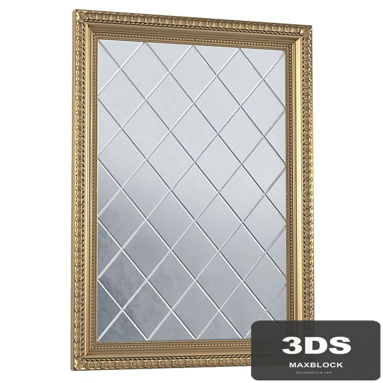 Antique beveled mirror in classic frame. Beveled Accent Mirror