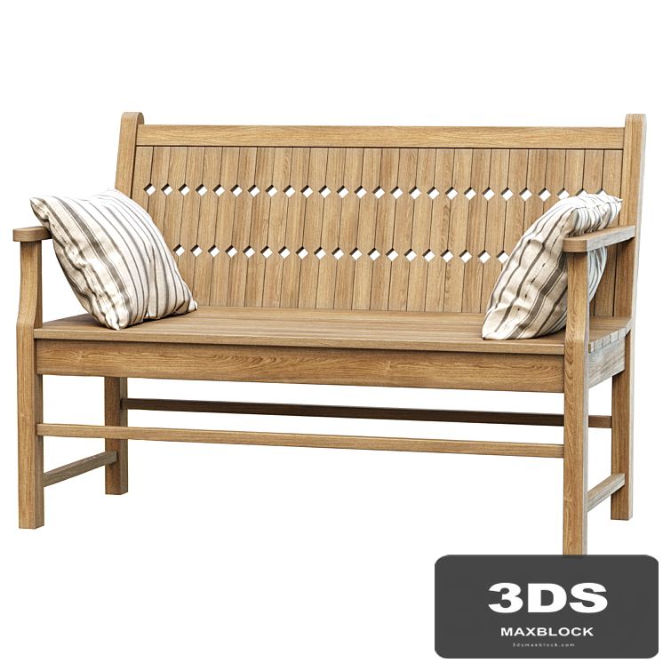 Chippendale Patio Bench / Wooden Bench