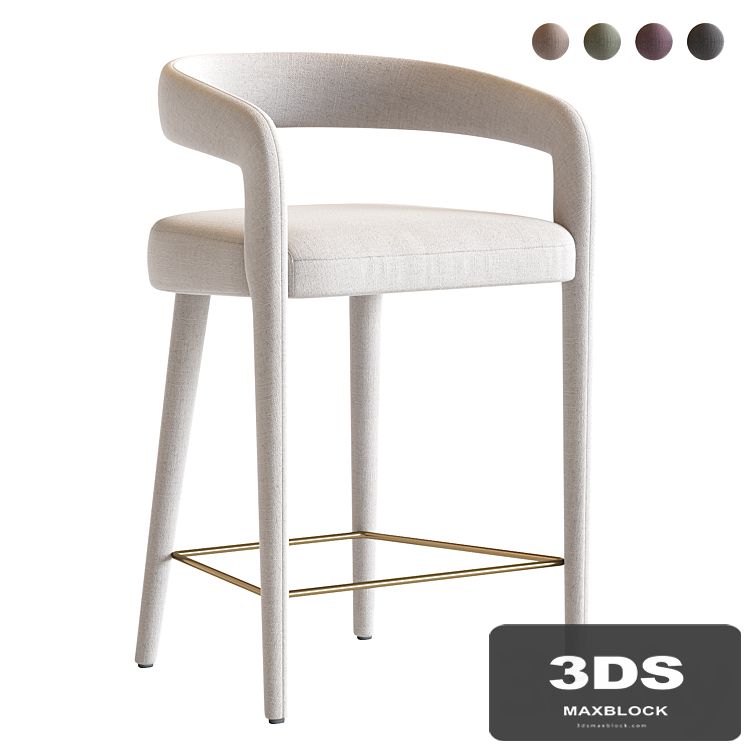 LISETTE WHITE COUNTER STOOL