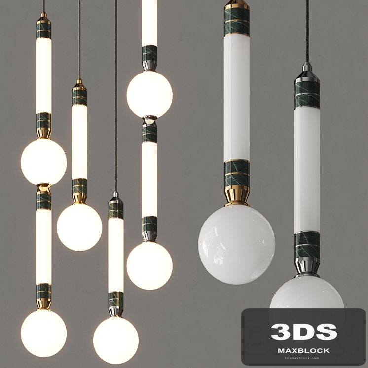 Marc Wood Studio Greenstone Pendant Lamps