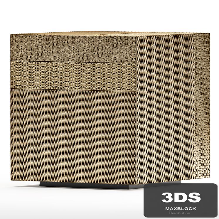 Majorel Side Table Antique Brass
