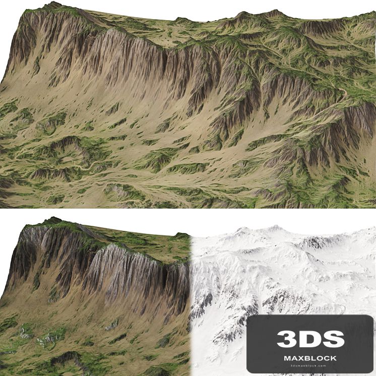 Mountains Terrain - 3 textures