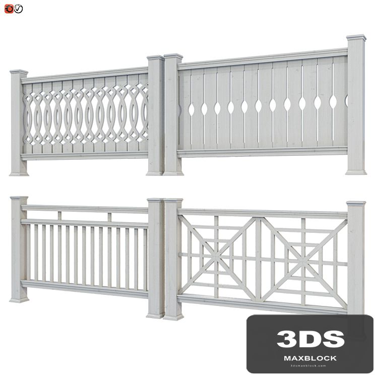 Set of handrails and terrace railing 4