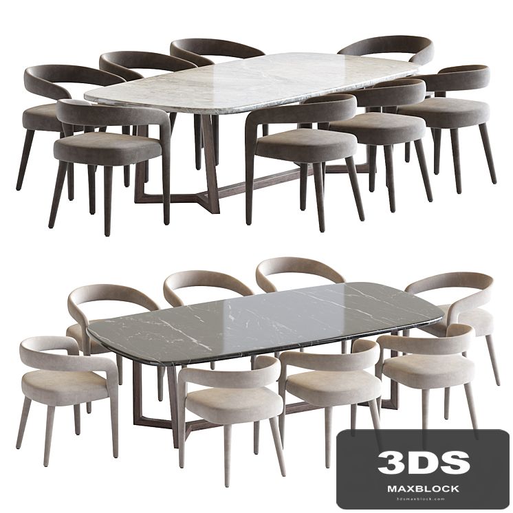 Lisette White Dining Chair and Concorde Table
