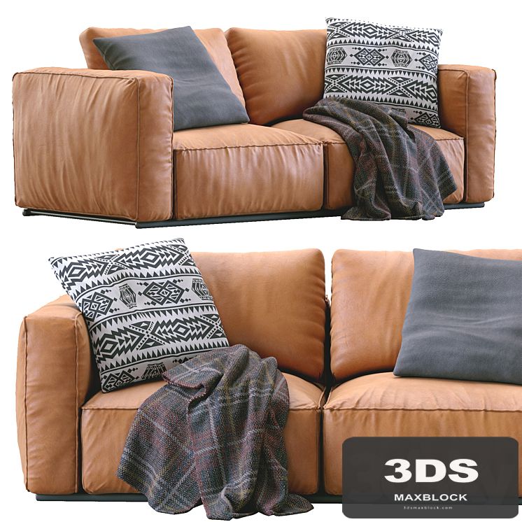 Poliform Leather Sofa SHANGAI
