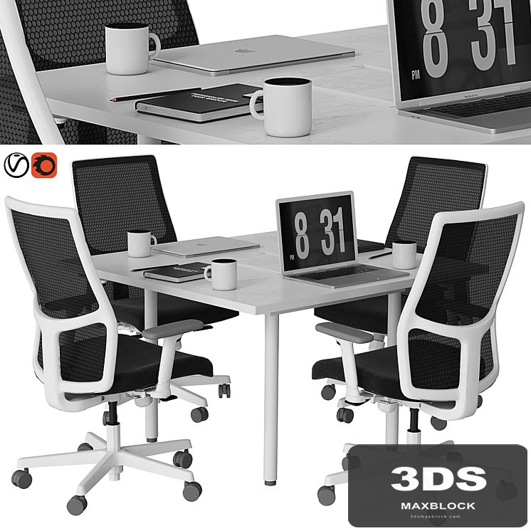 black conference table