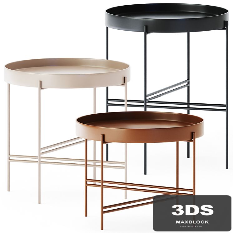 Metal Round Coffee Tables Tray by Potocco
