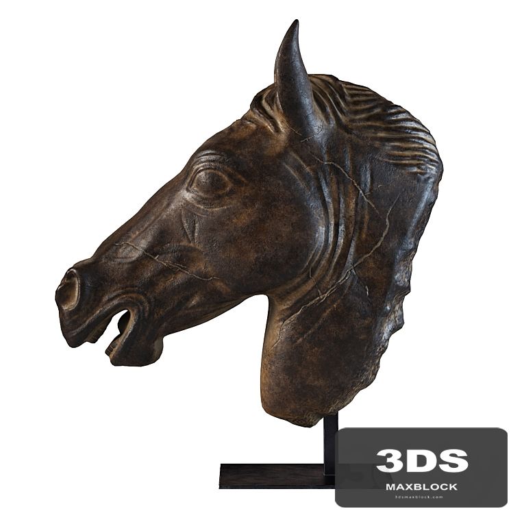 Greco-Roman Horse Head Sculpture Fragment RH