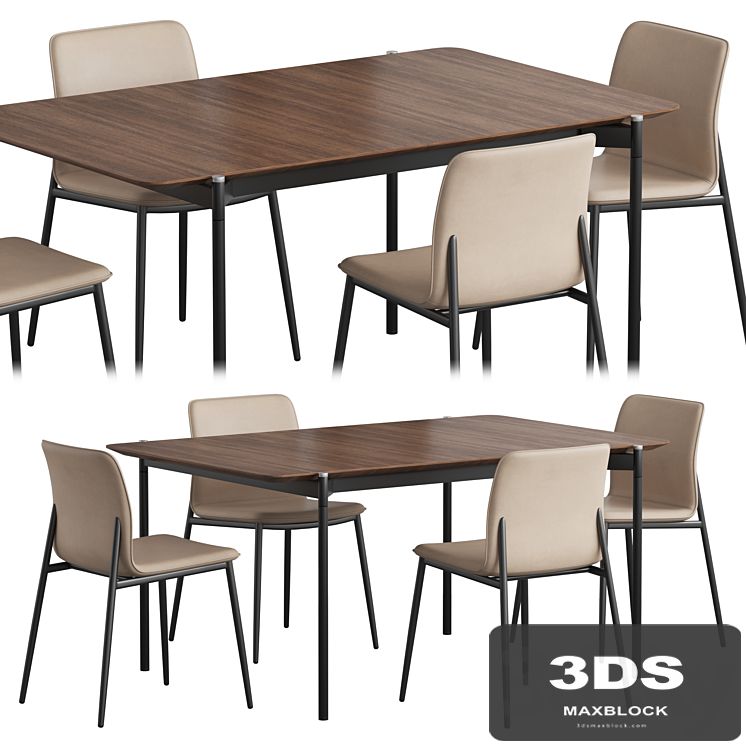 Augusta table Newport chair Boconcept dining set