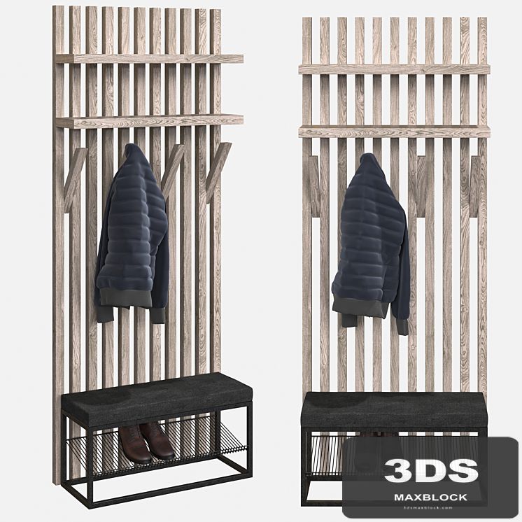 Pouf with shelf for shoes LPS-53